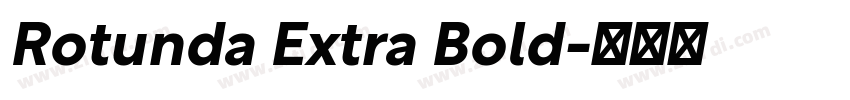 Rotunda Extra Bold字体转换